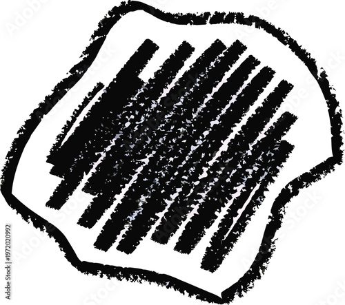 Black Graffiti Tag on White Background