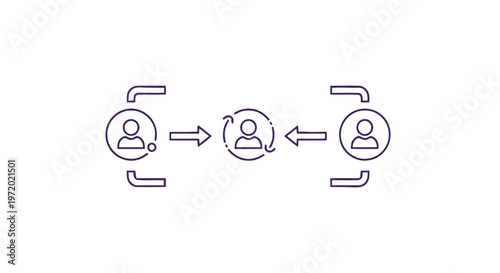 Workflow Process Diagram Illustrating Teamwork and Collaboration.