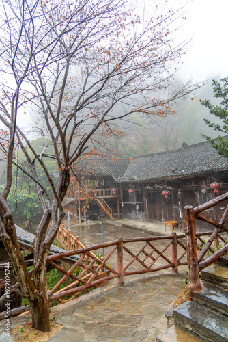 Shuangfeng Village, Xuan'en of Tujia ethnic group in Xiangxi, China, a village that still maintains a traditional lifestyle