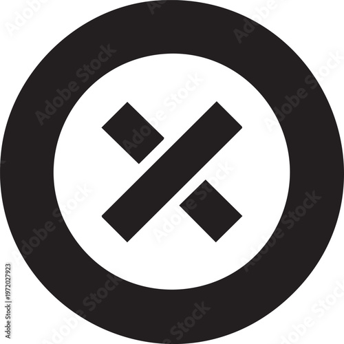 Prohibition, Ban, Forbidden, No, Circle, Icon, Black, Vector