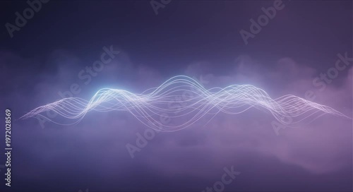 sleep visualization with floating luminous waves forming rhythmic brain cycles for a better neurological health