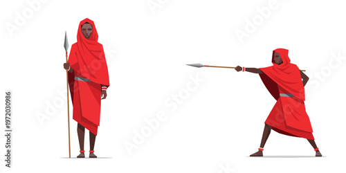 picture of a man carrying a spear