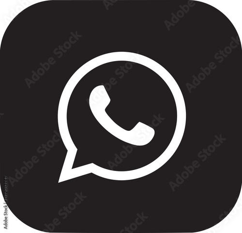 WhatsApp logo, social media icon, messaging app symbol, communication sign