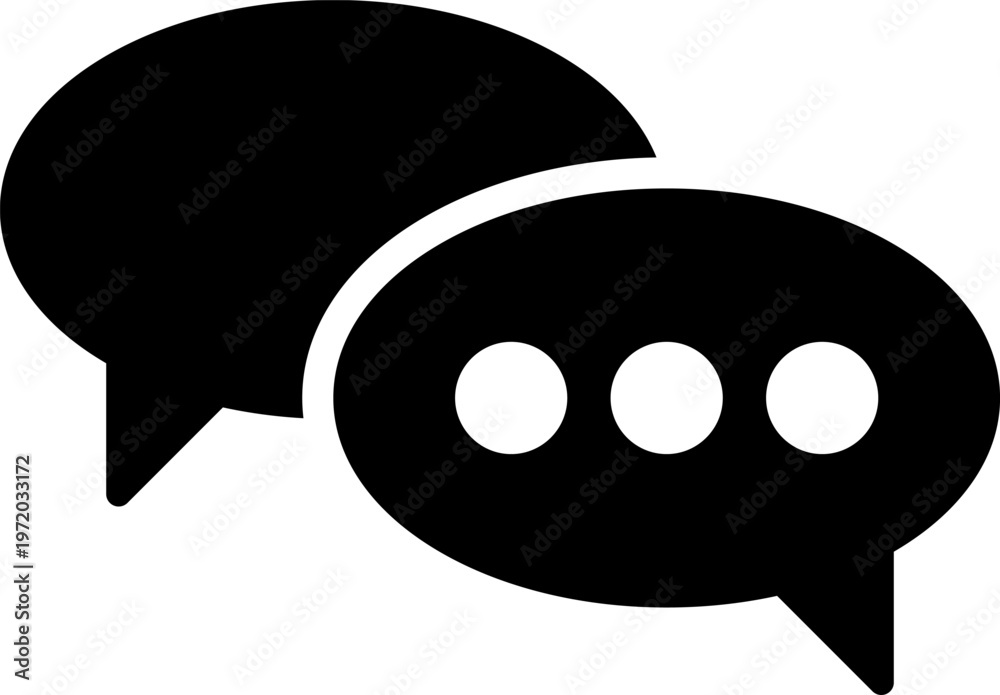 Fototapeta premium Set of speech bubble in flat design, chatting box, message box icon. Chat Bubble Icon. Discussion icon set. Chat, message, sms, chat, talk line icon vector illustration collection.