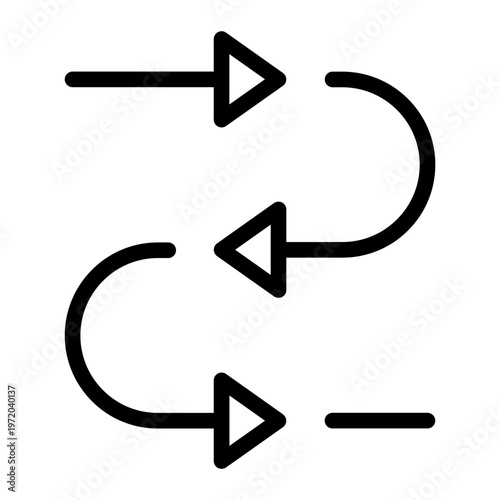 Iterative Process Loop Line Icon