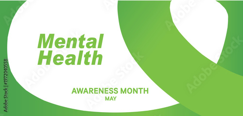 Mental health awareness month, illustration Background