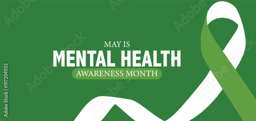 Mental health awareness month, illustration Background