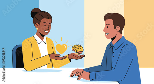 Therapist Offering Empathy and Logic to Patient During Counseling Session