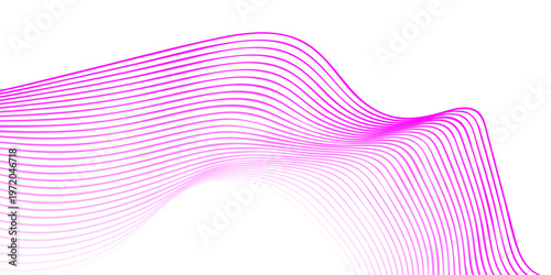 Abstract pink and purple wave background featuring a digital vector illustration of flowing bright lines and curved light textures for a modern web banner wallpaper design