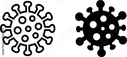 Coronavirus icon virus symbol vector illustration medical pathogen infection disease concept isolated white background