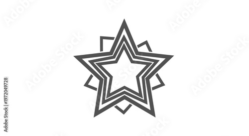 Black Star Design Graphic Icon.