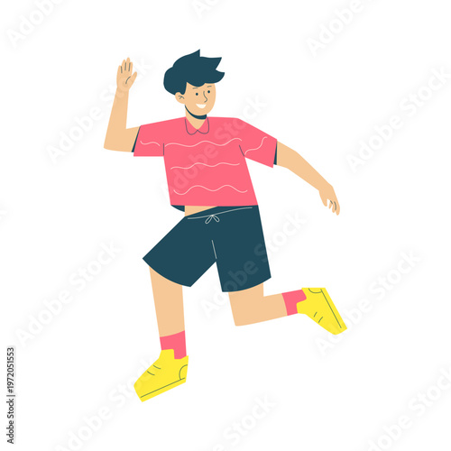 Trendy Gen Z Flat Character - Energetic Hip Hop Dancer