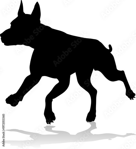A detailed animal silhouett...