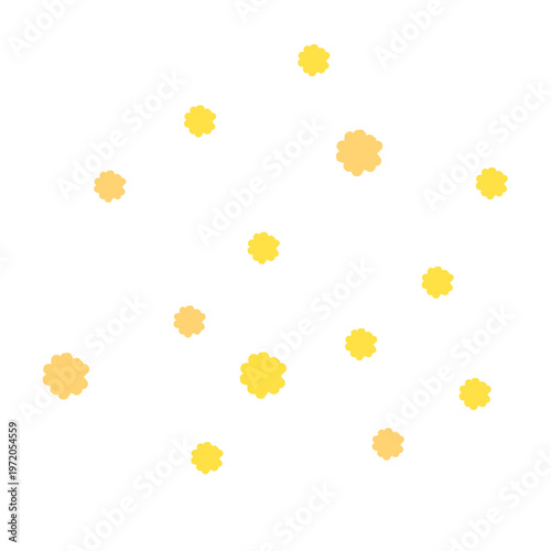 飛散した花粉のイラスト