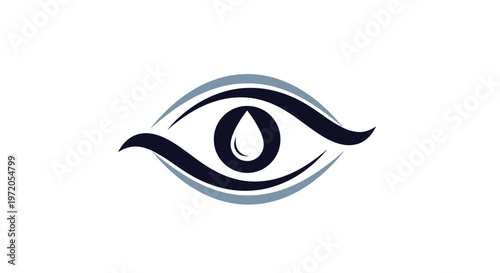 eye with a tear drop.