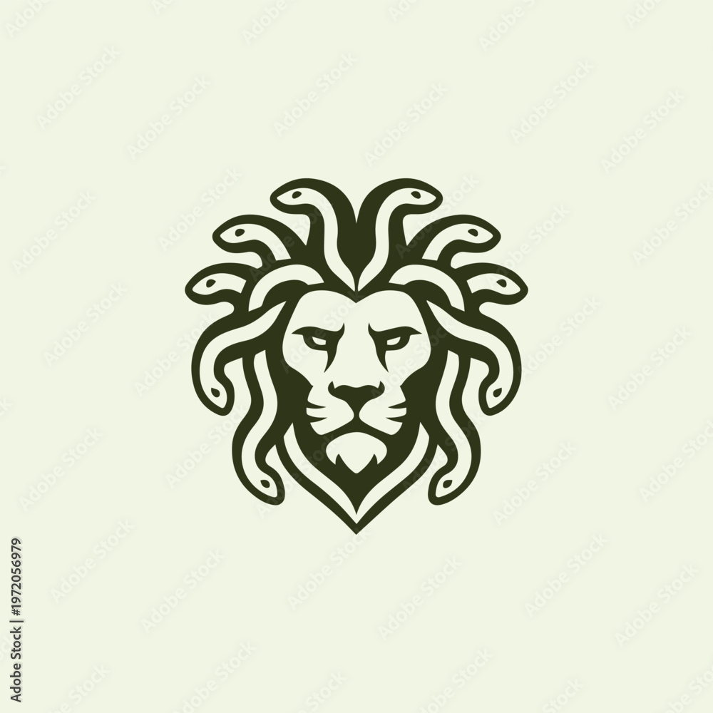 Obraz premium Lion Medusa Logo