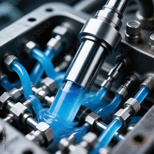 A liquid used in hydraulic systems to transmit force and energy