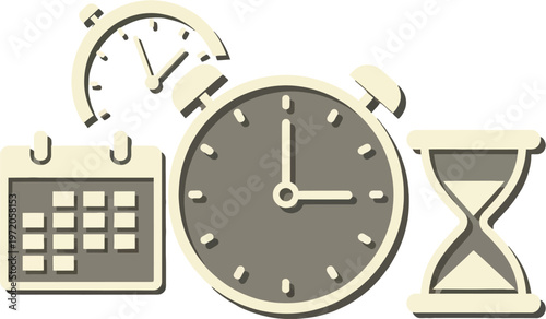 Countdown timer icons for time management and productivity