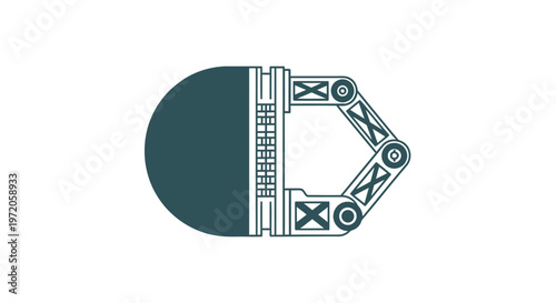 Abstract Robotic Arm Holding a Sphere, Futuristic Technology Concept.