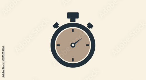 Retro stopwatch icon symbolizing countdown time management, efficiency, and deadlines in business and life.