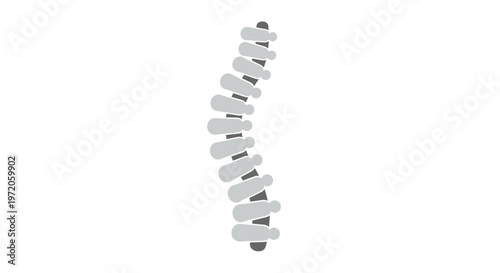 Closeup of metal spiral spring.