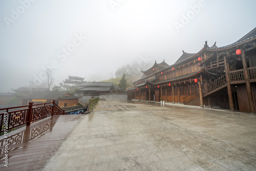 Shuangfeng Village, Xuan'en of Tujia ethnic group in Xiangxi, China, a village that still maintains a traditional lifestyle