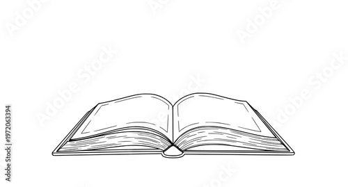 an open book with pages