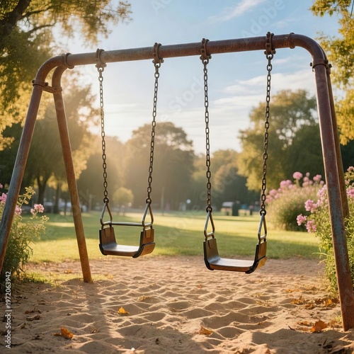 Reminiscing about the joy of swaying gently on a creaky swing se