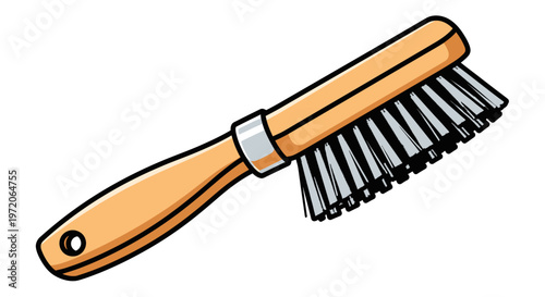 Cleaning Brush with Wooden Handle for Household Tasks