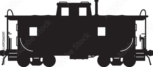 train, locomotive, railroad car, transportation icon, vector silhouette