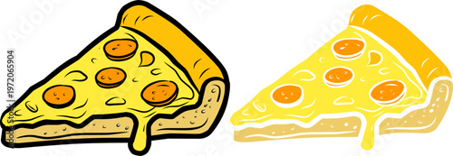 Chicago Pizza Design. Deep Dish Illustration.