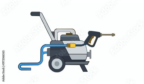 Pressure washer icon flat vector illustration