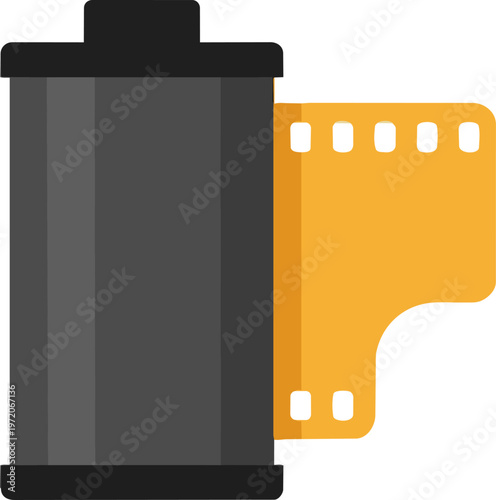 Film roll and strip closeup.