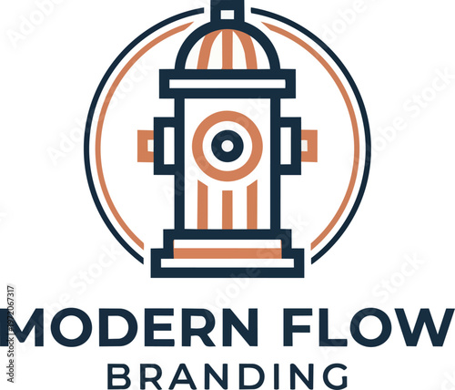 Fire hydrant logo branding design.