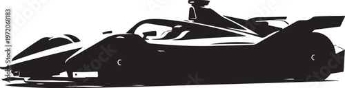 Racing car, sports vehicle, black silhouette, speedster, automotive design