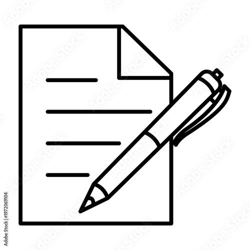 Paper and pen icon