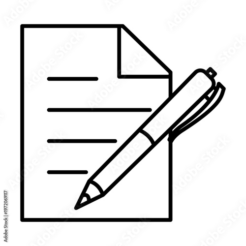 Paper and pen icon