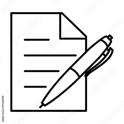 Paper and pen icon
