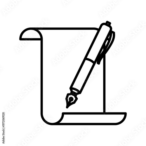 Paper and pen icon