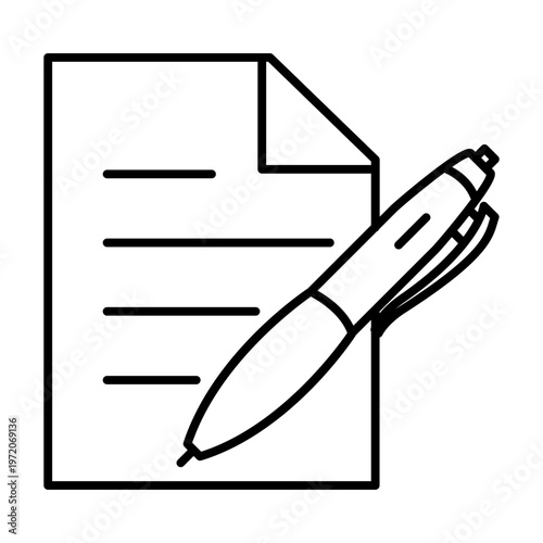 Paper and pen icon