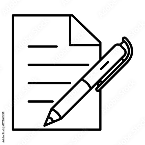 Paper and pen icon