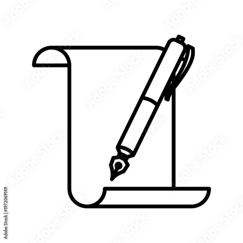 Paper and pen icon