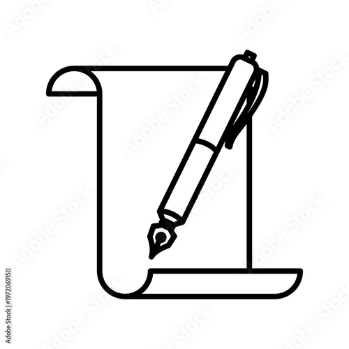Paper and pen icon