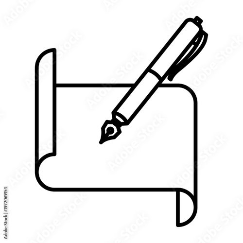 Paper and pen icon