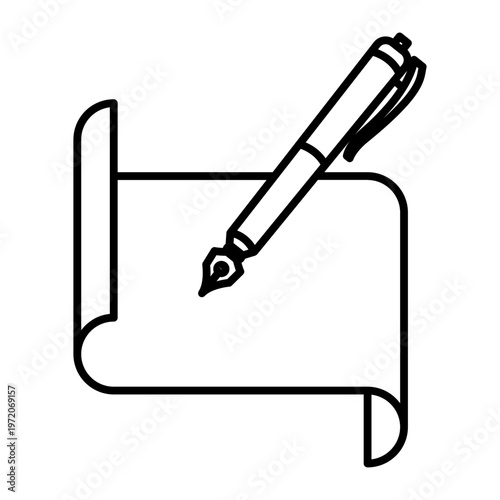 Paper and pen icon