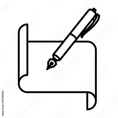 Paper and pen icon