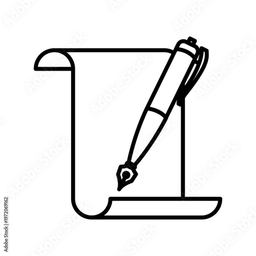 Paper and pen icon