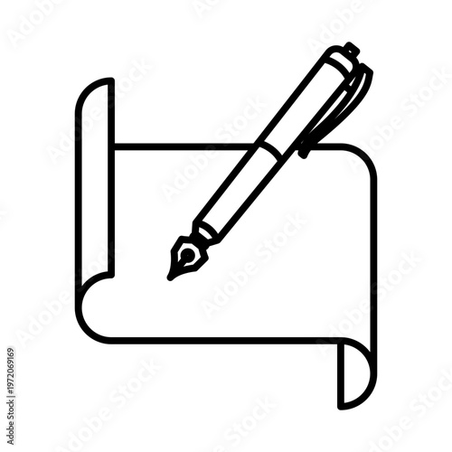 Paper and pen icon