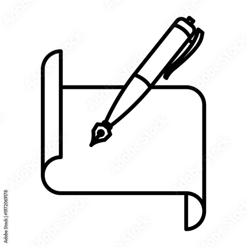 Paper and pen icon