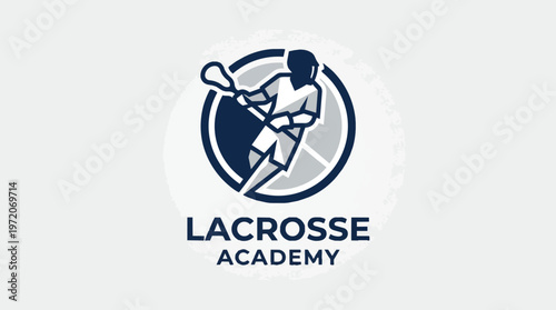Lacrosse sports team academy logo.